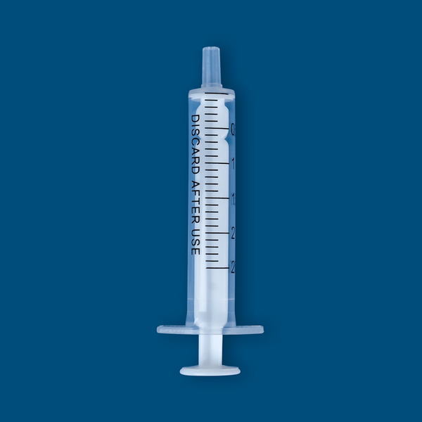 Luer Slip Syringe, Rubber-Free, Non-Sterile, 2.5mL, 100/unit