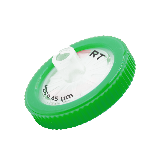 PES, Single Layer (RT) Non-Sterile, Syringe Filter, 0.45um, 25mm Diameter, 100/unit