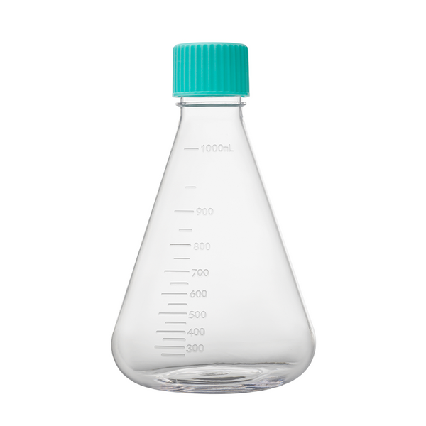 PETG Erlenmeyer Flask, Vented, Sterile, 1000mL, 24/unit