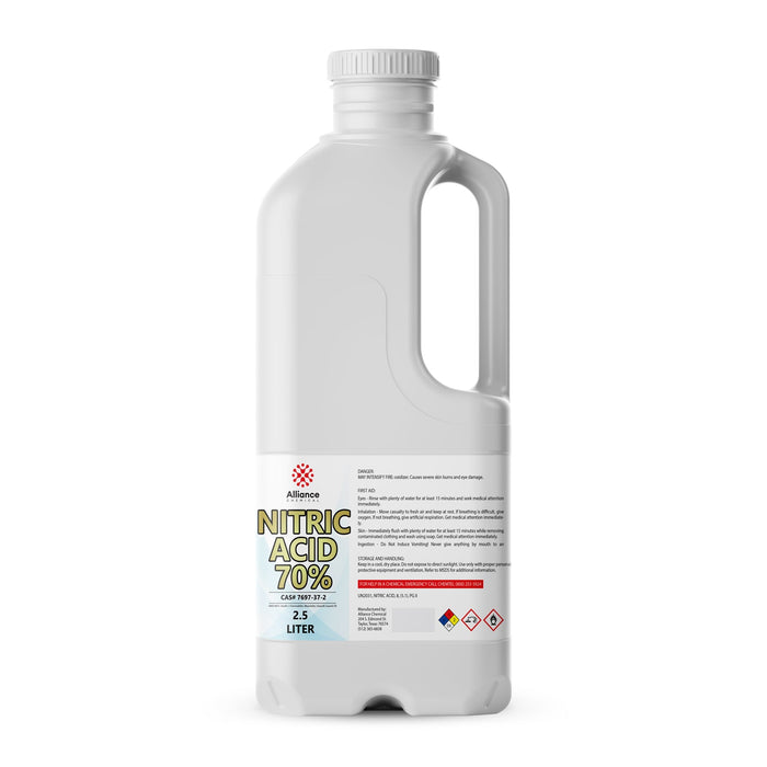 Nitric Acid, 70% ACS Reagent Grade, 2.5L (One Bottle)