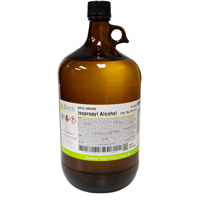 Birch Isopropanol, HPLC Grade, 4 x 4L