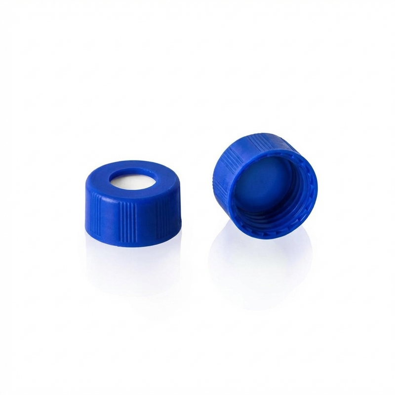 Screw Top, 9-425, Blue Autosampler Caps, Bonded, PTFE Silicone, 100/unit