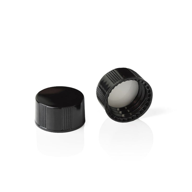 Screw Top, 13-425, Black Autosampler Caps, Closed, PTFE Silicone, 100/unit