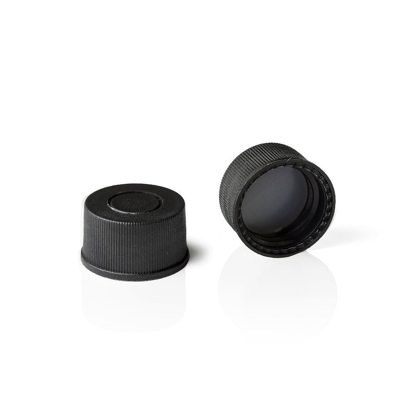 13-425 Black Closed  PE Caps,100/unit - Filtrous