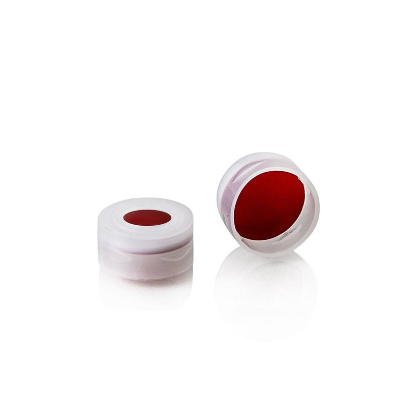 11mm Clear Snap Top Autosampler Caps w/ PTFE/Silicone, 100/unit
