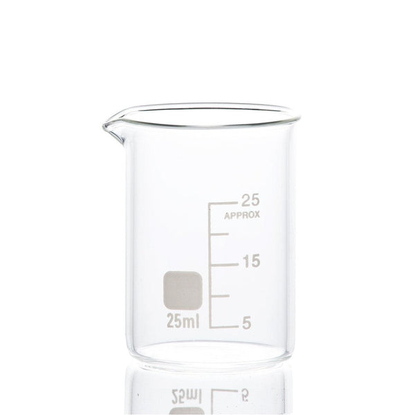 Glass Beaker, 25mL, 20/unit