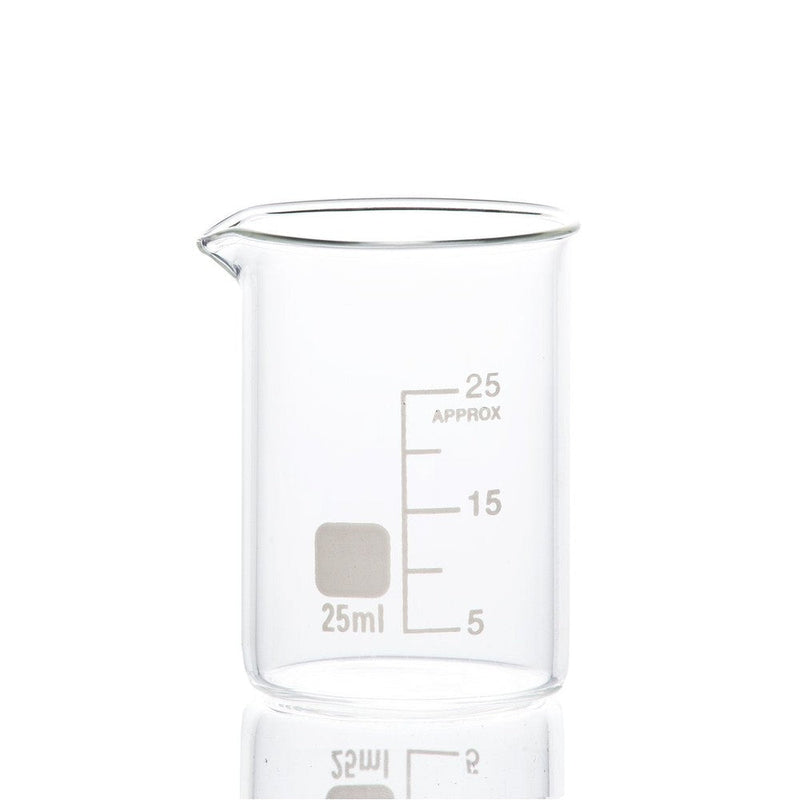 Glass Beaker, 25mL, 20/unit