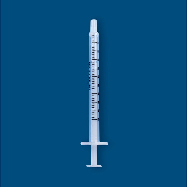 Luer Slip Syringe, Rubber-Free, Sterile, 1mL, 100/unit