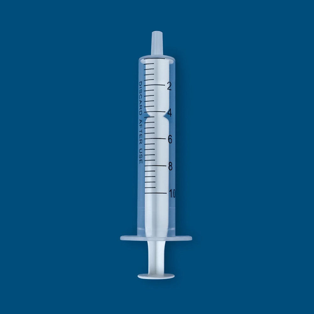 10mL Luer Slip Syringe, Rubber-Free, Sterile, 100/unit