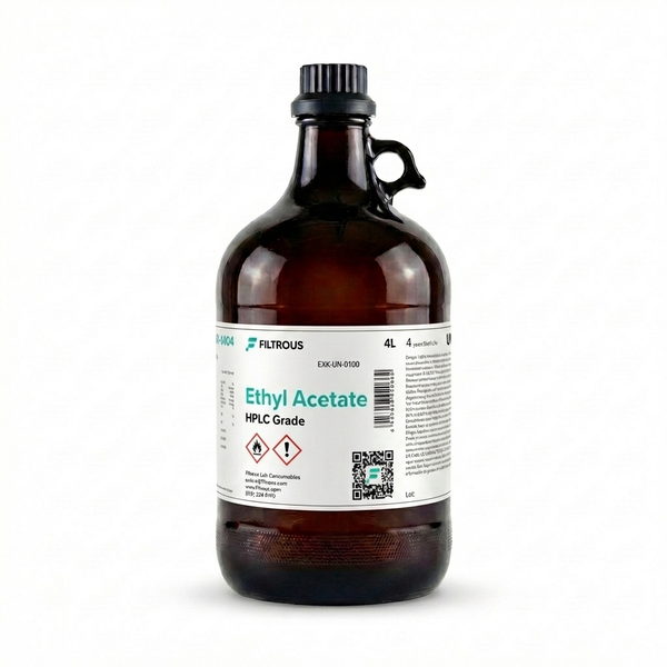 Elixous Ethyl Acetate, HPLC Grade, 4 X 4L