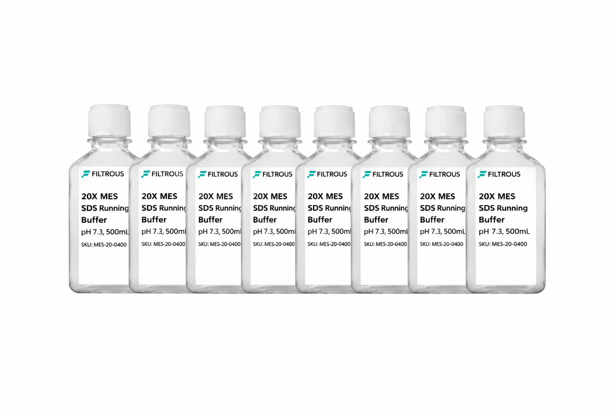 20X MES SDS Running Buffer, pH 7.3, 8 X 500mL – Filtrous