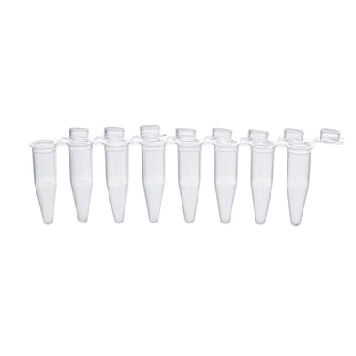 PCR Strip, Attached Flat Caps, 0.2mL, 120/unit