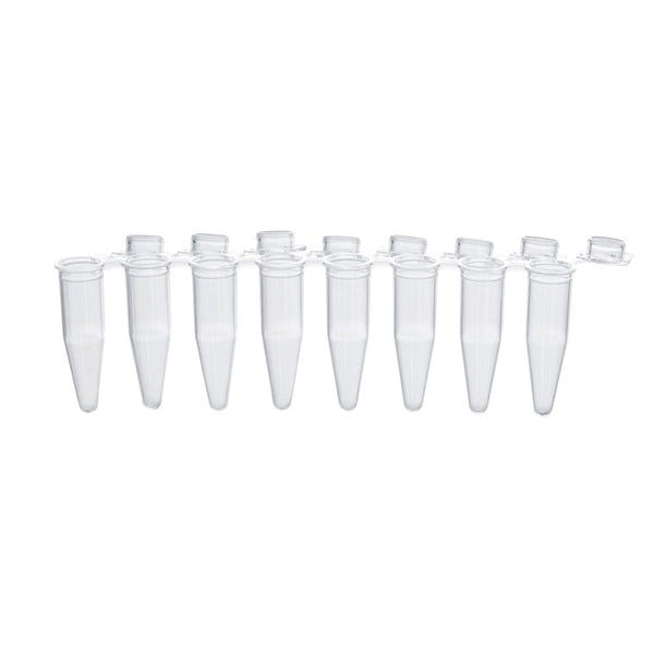 PCR Strip, Attached Flat Caps, 0.2mL, 120/unit