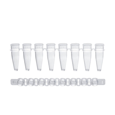 PCR Strip, Detached Flat Caps, 0.2mL, 120/unit