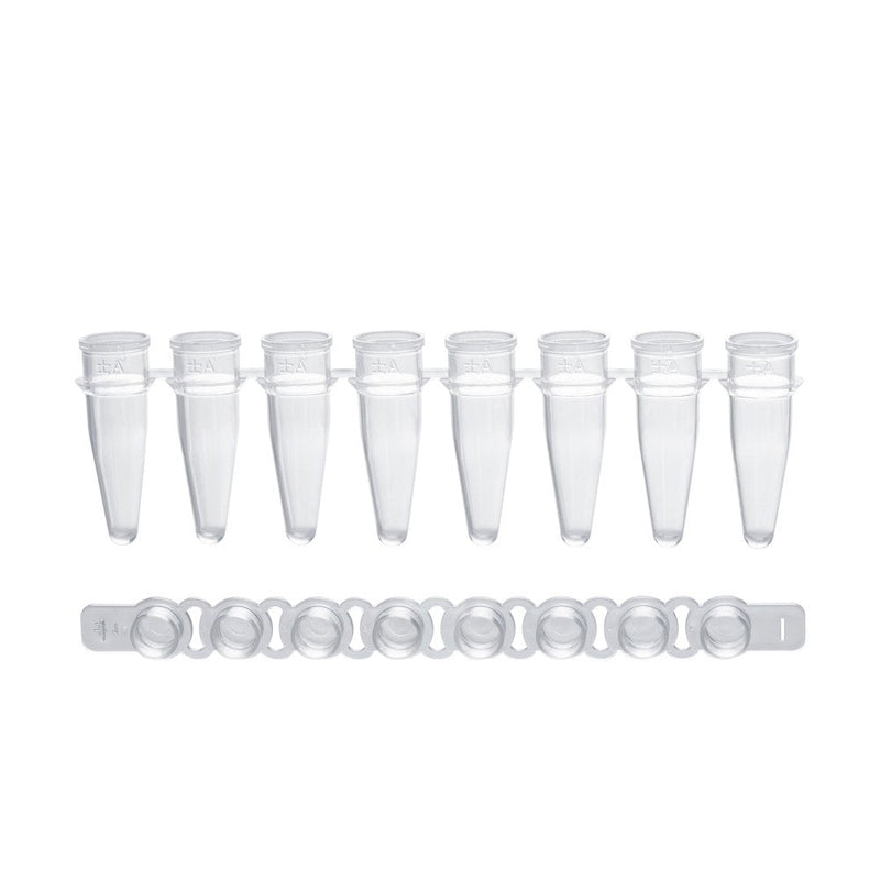 PCR Strip, Detached Optical Caps, 0.2mL, 120/unit