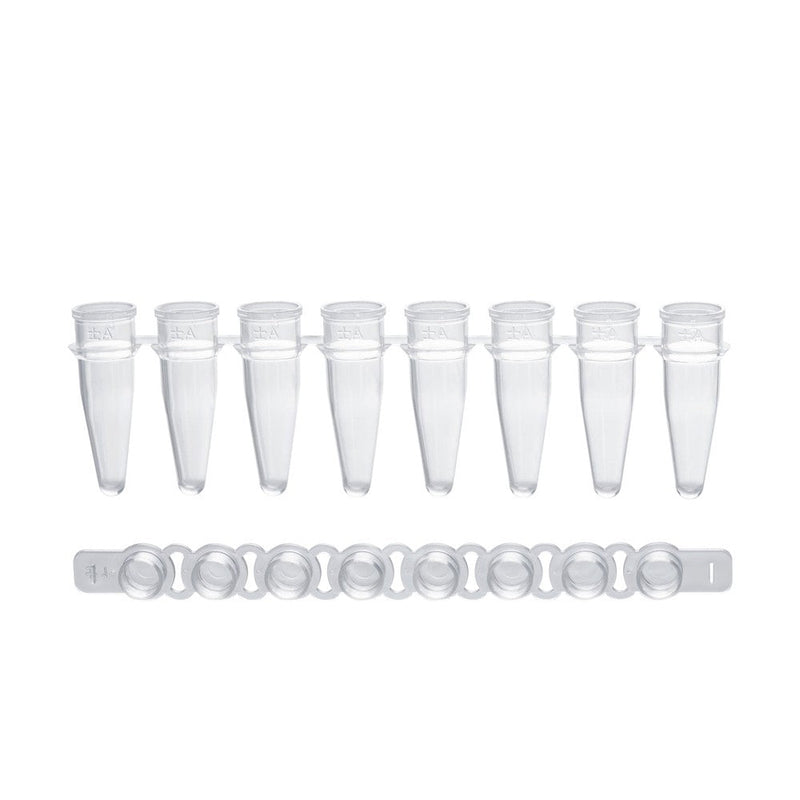 PCR Strip, Detached Optical Caps, 0.2mL, 120/unit
