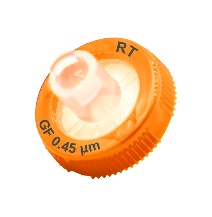 Glass Fiber, Single Layer (RT) Non-Sterile,  Syringe Filter, 0.45um, 100/unit