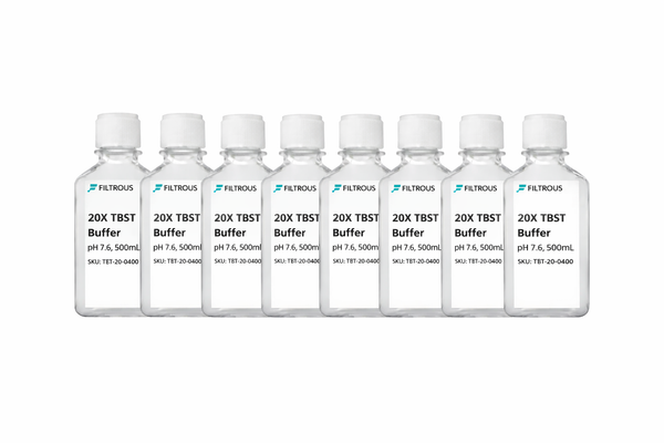 20X TBST Buffer, pH 7.6, 8 X 500mL