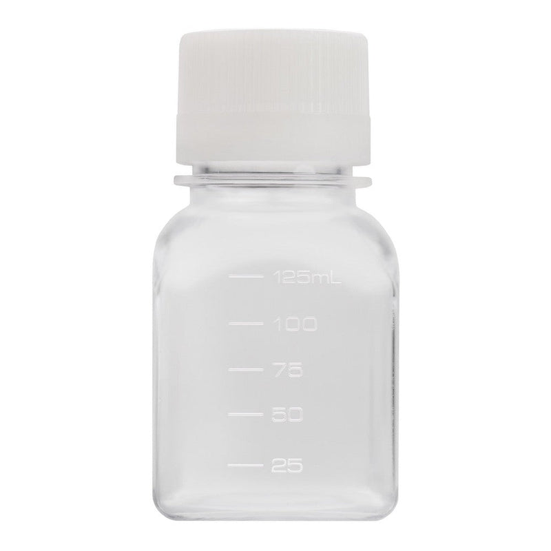 PETG Square Reagent Bottle, Sterile, 500mL, 48/unit