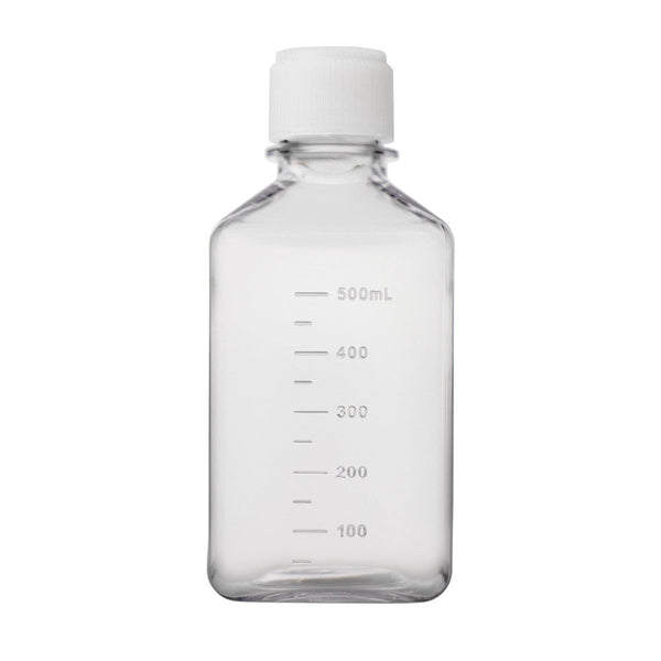 PETG Square Reagent Bottle, Sterile, 125mL, 96/unit
