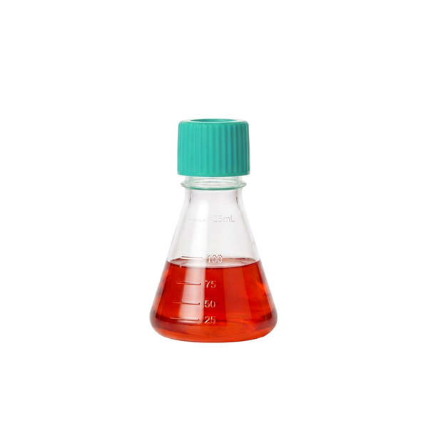 PETG Erlenmeyer Flask, Vented, Sterile, 125mL, 24/unit