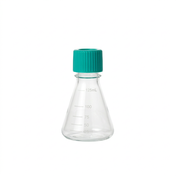 PETG Erlenmeyer Flask, Vented, Sterile, 125mL, 24/unit