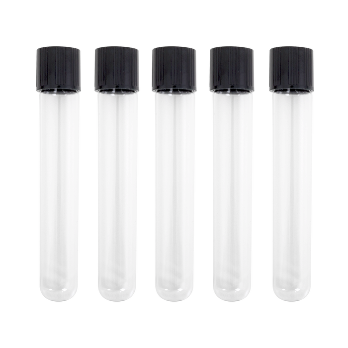 6.5mL 13-425 Glass Test Tubes w/ Closed Screw Top PTFE/Silicone Caps,13.75 x 75mm, 1000/unit