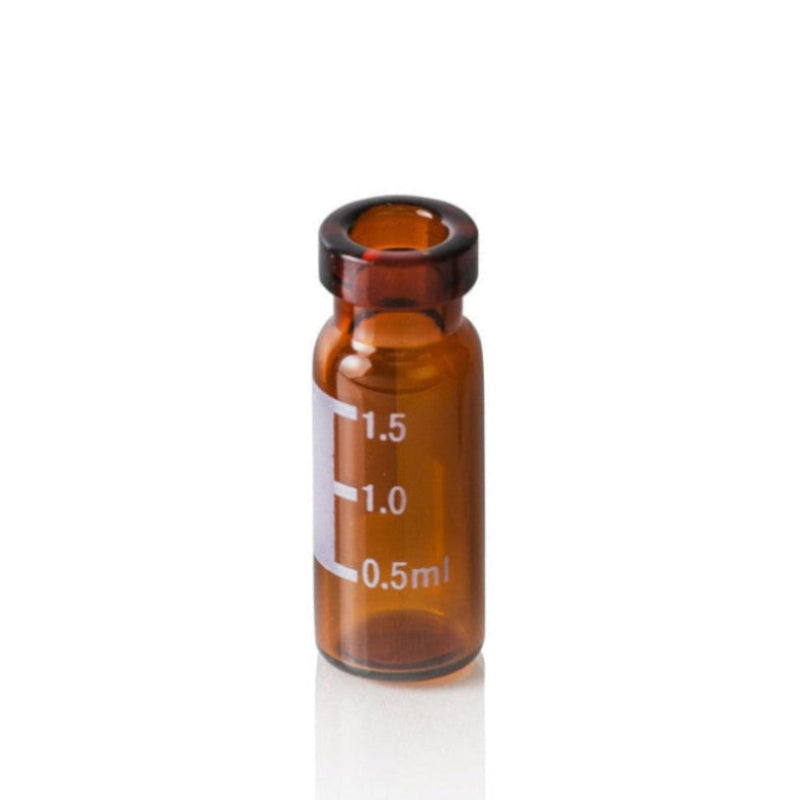2mL 11mm Amber Crimp Top Autosampler Vials w/ Patch, 100/unit - Filtrous