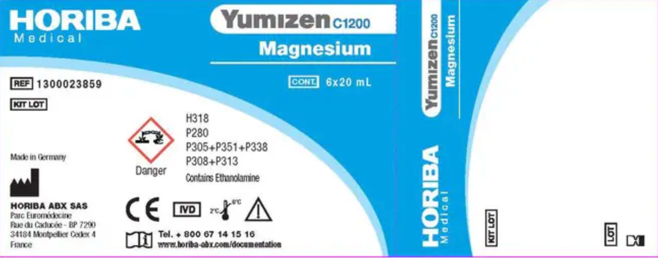 Yumizen C1200 Magnesium, 960 Reactions