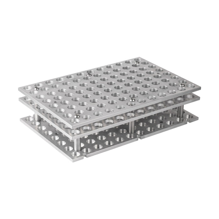 97 Well Aluminum Block for 10mL Tubes, 1/unit