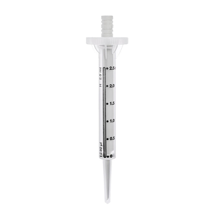 2.5mL Dispenser Syringe Tips, Non-Sterile, 100/unit