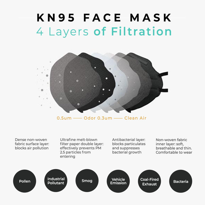 LifeGard KN95 Protective Face Mask, Sterile, Disposable, 20/unit