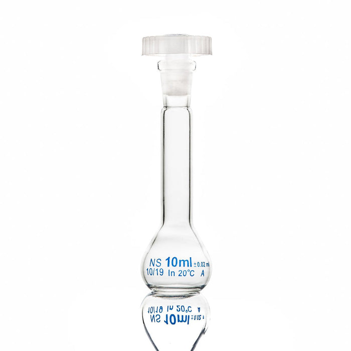 10mL Clear Volumetric Flask w/ Stopper, 10/unit