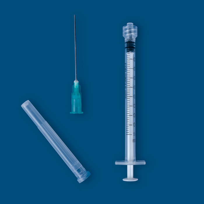 1mL Luer Lock Disposable Syringe w/ Needle, Sterile, 100/unit