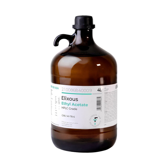 Elixous Ethyl Acetate, HPLC Grade, 4L (One Bottle)